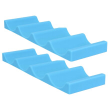 2 StüCk Silikon KüHlschrank Dose Bier Wein Flasche Rack Halter Matte Stapeln Ordentliches Werkzeug KüChe KüHlschrank Organizer-Blau