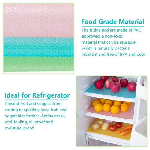 12 Pack Refrigerator Mats, Washable Refrigerator Liners, Fridge Pad, Easy to Clean Shelf Liner, Cuttable Kitchen Mat 2