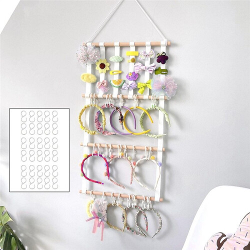 Espositore per Accessori per Capelli, Fiocchi per Capelli, Organizer per Gioielli per Ragazza, Supporto per Elastici da Appendere, Decorazione da 1