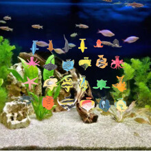 Set di pesci tropicali da 12 pezzi - 24 pezzi, PVC, colorato