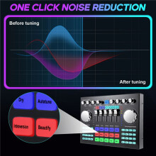 K1 Computer Phone Voice Changer HIFI Live Sound Card Mixer Board Streaming Audio 5.0 Universal