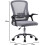 Mesh Desk Chair with Flip-Up Arms Light Grey 2