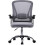 Mesh Desk Chair with Flip-Up Arms Light Grey 3