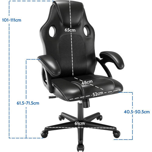 Ergonomic High Back Mesh Leather Gaming Chair 1