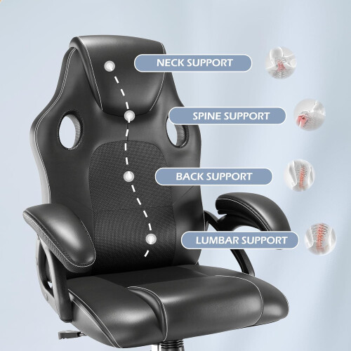 Ergonomic High Back Mesh Leather Gaming Chair 2
