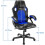 Ergonomic High Back Mesh Leather Gaming Chair Blue 2