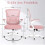 Ergonomic Mid-Back Office Desk Chair Pink 3