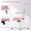 Ergonomic Mid-Back Office Desk Chair Pink 4
