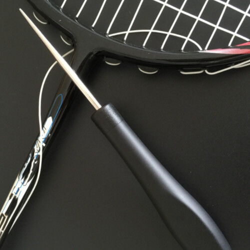 1Pc Badminton/Tennis Racket Stringing Tools Parts -Straight Awl- Stringing Tools Pass Through a Grommet Black