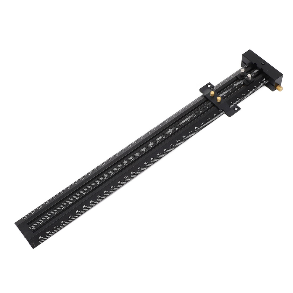35Cm Aluminum T Square Ruler Double Needle For Woodworking Black 8141385164412