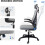 Ergonomic Mesh Office Chair with Flip-Up Arms Grey 6