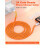2m Orange Beaded 60W USB C Fast Cable 2