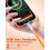 2m Orange Beaded 60W USB C Fast Cable 3