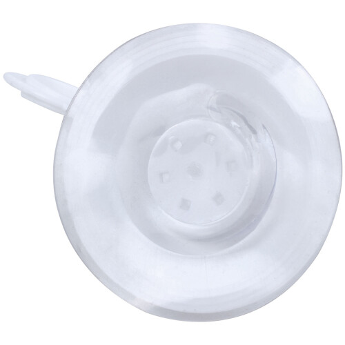 5X Household Wardrobe White Plastic 7cm Dia Suction Cup Single Hook Wall Hangers 1