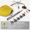Adjustable PU Leather Rolling Saddle Stool Yellow 5