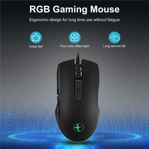 USB C Mouse Type C Ergonomic Wired Mouse RGB Gaming Mouse Optical Mouse 1