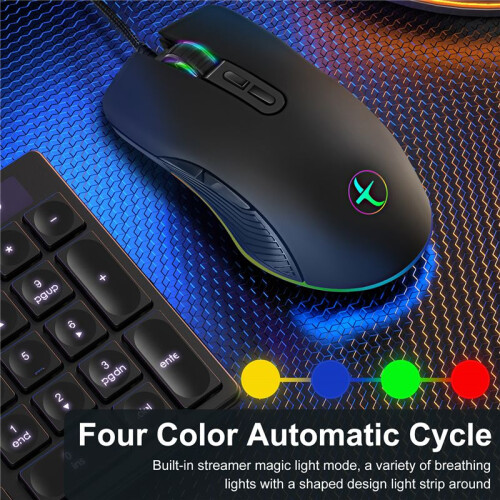 USB C Mouse Type C Ergonomic Wired Mouse RGB Gaming Mouse Optical Mouse 2