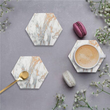 2X Coasters for Drinks Absorbent,Drink Coasters for Wooden Table with Metal Holder,Rustic Home Decor for Living Room Bar