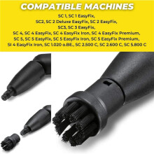 16Pcs Nylon + Brass Wire Brush, Steam Cleaning Nozzles for SC1 SC2 SC3 SC4 SC5 SC7 CTK1 Steam Cleaner