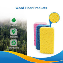Large Cellulose Sponges,Kitchen Sponges for Dish, Duty Scrub Sponges,Non-Scratch Dish Scrubber Sponge Cookware 15 Pcs