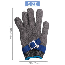 Safety Cut Proof Stab Resistant Stainless Steel Mesh Butcher Glove High Performance Level 5 Protection Size S