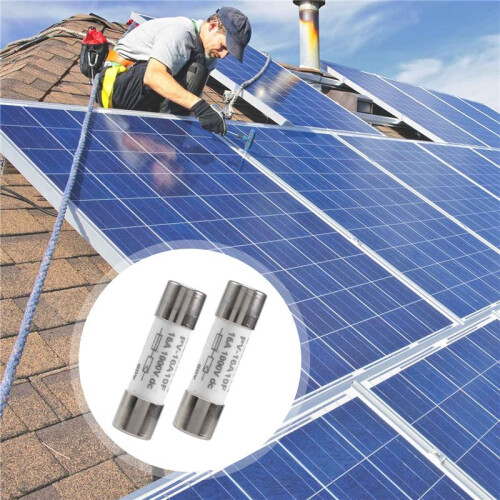 10 Pcs 1000 VDC Fuse Solar PV Explosion-proof Fuse Silver - 16A 2