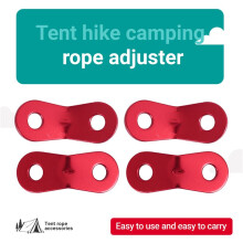 Aluminum Alloy Cord Adjuster Tent Tensioners Rope Adjuster for Tent Hiking Camping (2 Holes) - 12 Pack