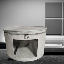 2X Hat Box Organizer Round Travel Hat Boxes Foldable Hat Storage Bag with Dustproof Lid Large Hat Storage Box D