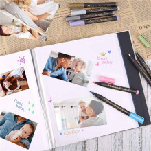 3X Foto Album Sammel Album Leinen DIY Erinnerungs Buch Dicke Seiten mit Schutz Folie Bilder Dauerhaft Speichern, Beste Geschenk Auswahl