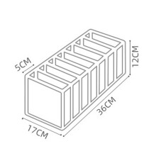 12Pcs Wardrobe Storage Organiser, Jeans Compartment Storage Box Closet, Foldable Drawer Clothes Organizer Mesh ,White