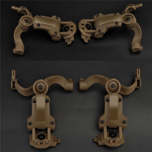 Tactical Headset Holder Helmet-Mounted Accessory Rail Adaptor Kit Adjustable Pickup Noise Canceling Holder, Set A