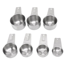 Conjunto de 7 xícaras medidoras empilháveis em aço inoxidável