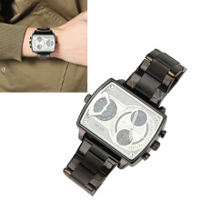 Orologio da uomo al quarzo elettronico con quadrante rettangolare, 75 mAh, 47,2 mm