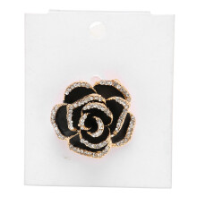 Modesmykker Broche Nål Krystal Rose Blomst Vintage Stil Hypoallergenisk Forgyldt Emalje Bryllupstilbehør Miljøvenlig Gaveemballage