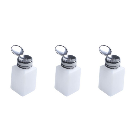 3 Pcs 200ML Capacity Liquid Oil Alcohol Dispenser Clear Bottle Container
