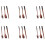 6X Wooden Flatware Set, Wooden Portable Set Chopsticks Spoon Fork Tableware Dinnerware with Black Twining Thread 2