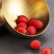 2X Large Capacity Stainless Steel Salad Bowls Korean Soup Rice Noodle Ramen Bowl Kitchen Food Container,Gold,20X9CM