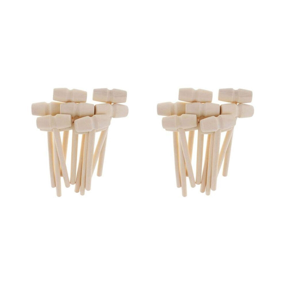 60Pcs Wooden Hammer For Lobster Crab And Other Shellfish,Solid Wood Mallet Knocking Planet Cake Wooden Hammer 4712439054139