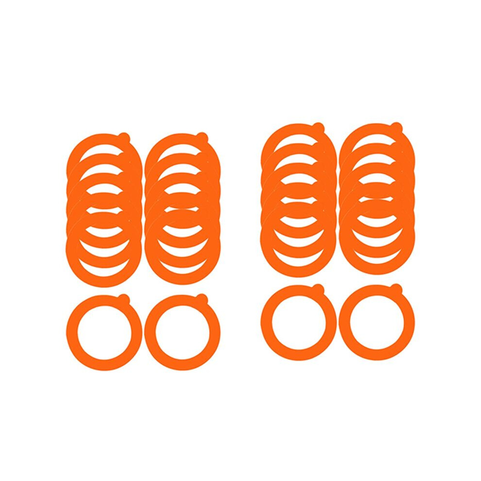24 Pack Silicone Replacement Gasket, Airtight Rubber Seals Rings For Mason Jar Lids, Leak-Proof Canning Silicone, Orange 6032879107324