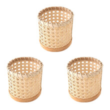 3X Baguettes En Rotin Stockage à la Main Cuillère Organisateur Titulaire Stylo Crayons Organisation Vase Le Support Maison Cuisine Table Décor