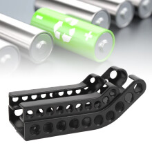 Supporto da muro per batterie AA/AAA, nero, 14x6cm