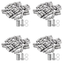 120 Pieces 12 x 22mm Stainless Steel Spacer Glass Holder Sign Mounting