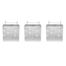 3X Edelstahl Essstäbchenhalter Hängende Besteck Trockenkorb Geschirr Abtropffläche mit Haken Küchenutensilien (A)