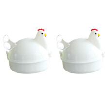 2X Chicken Shaped Microwave Eggs Boiler Cooker Kitchen Cooking Appliances,Home Tool