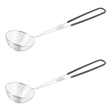 12X Hot Pot Zeef Scoops Rvs Hot Pot Zeef Lepels Mesh Skimmer  Aziatische Zeef Pollepel met Handvat
