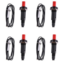 4X Allumage Piézo-ÉLectrique avec Câble 1000mm Longs Briquets À Bouton-Poussoir pour Cuisinières À Gaz