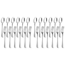 Set Von 24, Edelstahl Essen Gabeln und -Löffel, Top Hoch Leistungs Gabeln (8 Zoll) und Löffel (7 Zoll) Besteck Set
