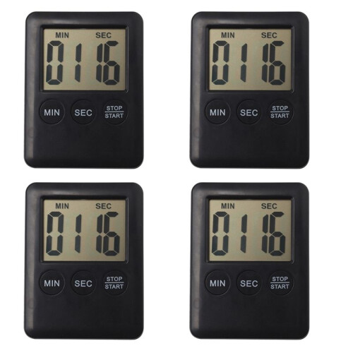 4X Kitchen Timer, Timer with Egg and Magnet