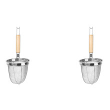 2X Noodle Strainer Stainless Steel Noodle Basket Multifunction Serving Basket Kitchen Strainer Drainer Kitchen Utensil