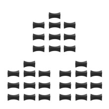 30 Pièces Séries Baguettes Reste Petites Baguettes Stands Cuillère Fourchette Titulaire Set Baguettes Ustensile Couverts Stand Noir